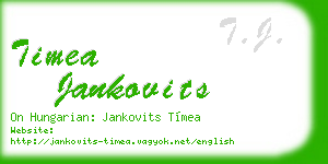 timea jankovits business card