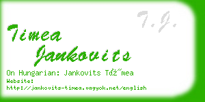 timea jankovits business card